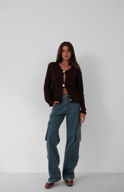 Cargo Pocket Blue Jeans
