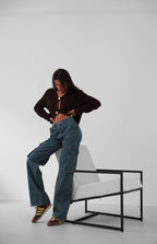 Cargo Pocket Blue Jeans