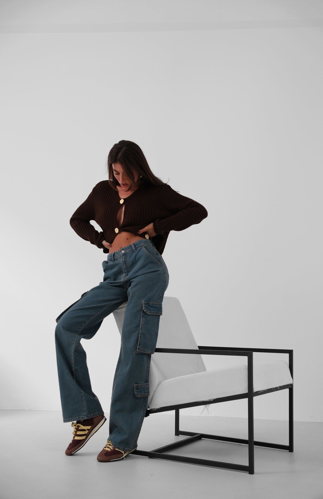 Cargo Pocket Blue Jeans