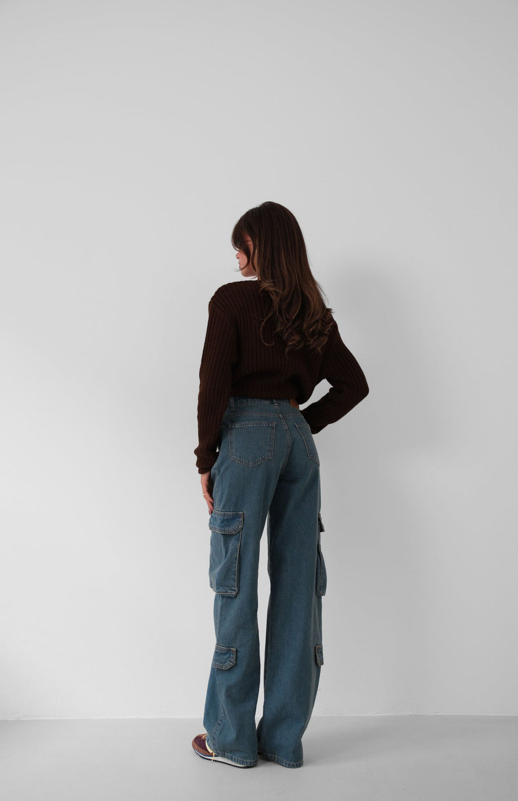 Cargo Pocket Blue Jeans