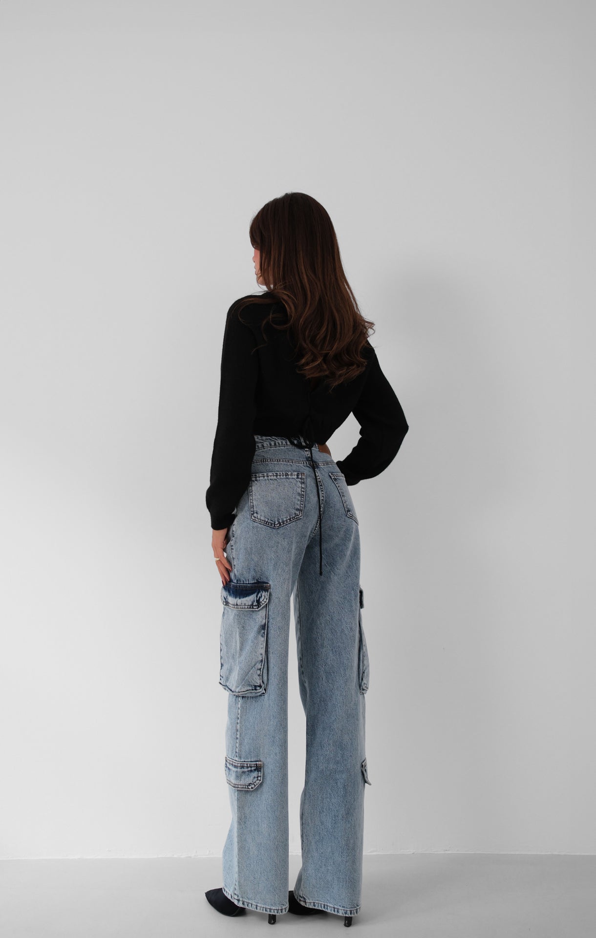 Cargo Pocket Light Blue Jeanss