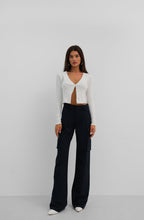 Cargo Pocket Navy High Waist Pants