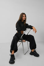 Cargo Pocket Black Jogger Pants