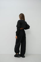 Cargo Pocket Black Jogger Pants