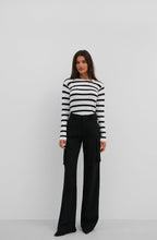 Cargo Pocket Black High Waist Pants