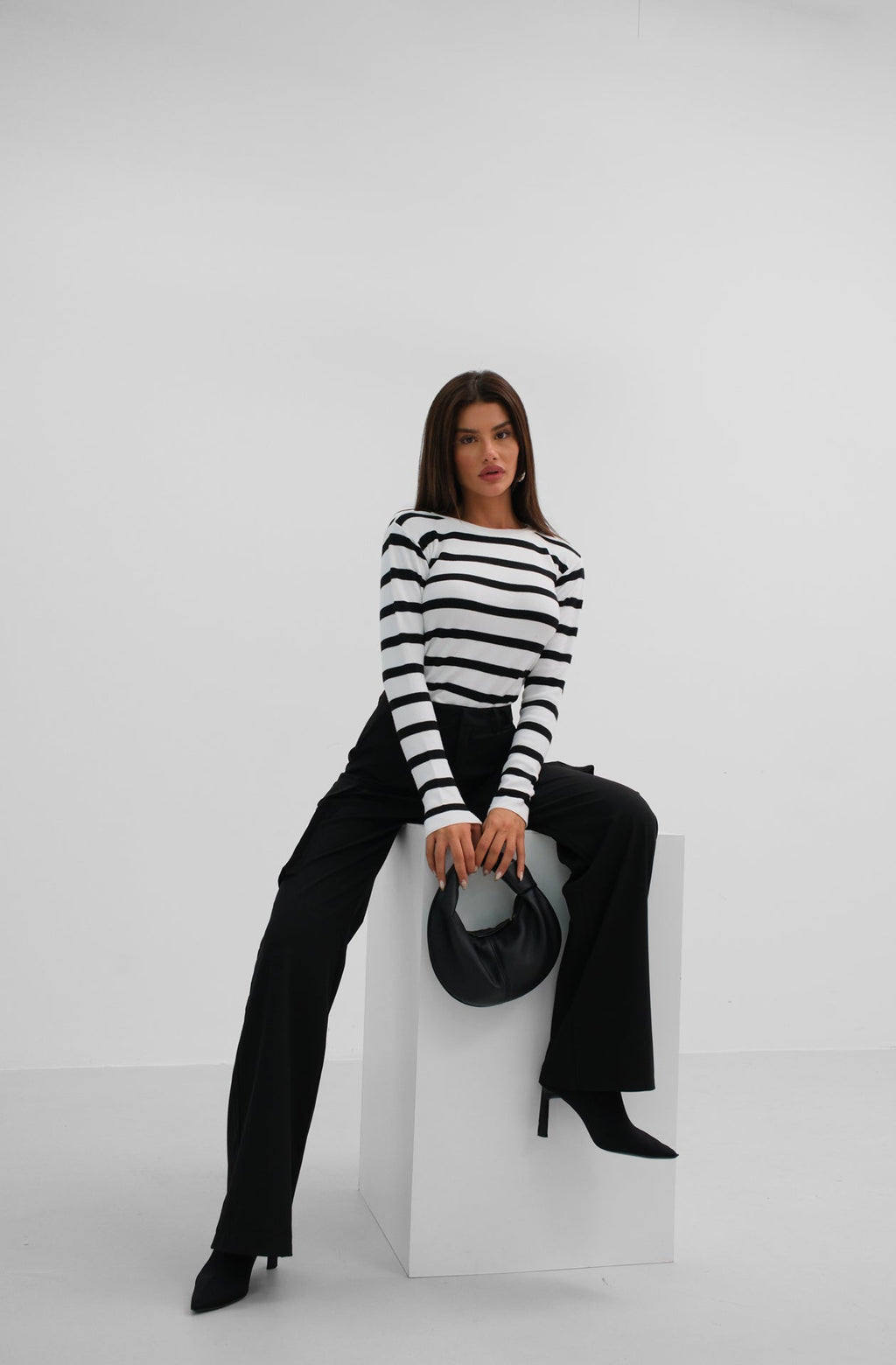 Cargo Pocket Black High Waist Pants