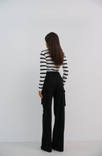 Cargo Pocket Black High Waist Pants