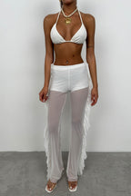 Katli Transparan White Pants