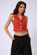 Kazayagi Orange Crop Vest