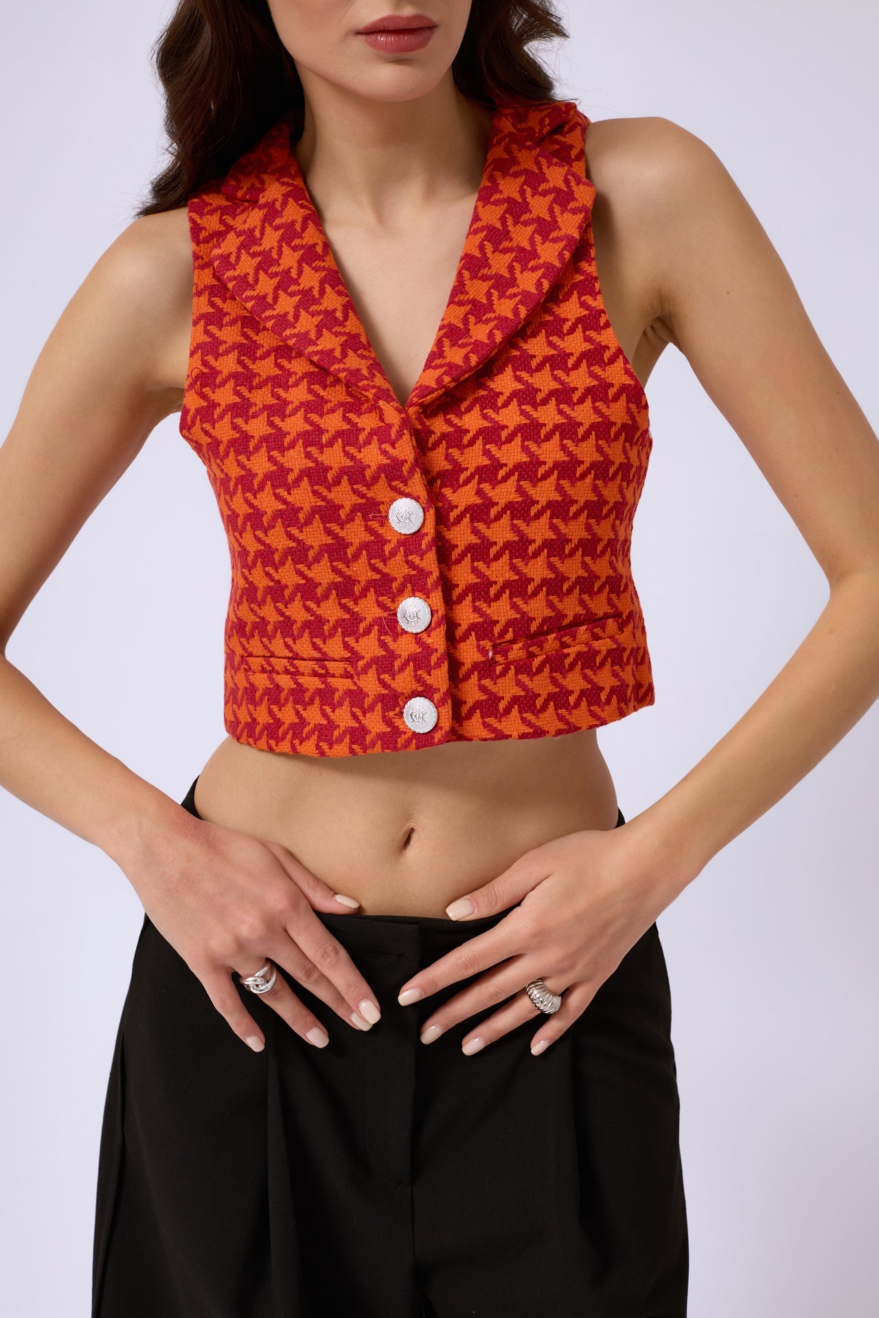 Kazayagi Orange Crop Vest
