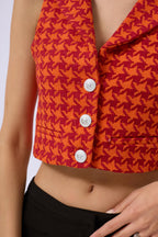 Kazayagi Orange Crop Vest