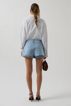 Waistt Detail Denim Blue Skort