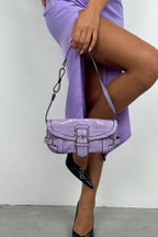 Waistt Detail Lila Rugan Bag