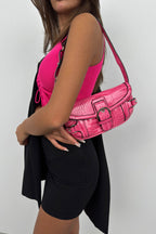 Waistt Detail Pink Rugan Bag