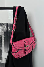 Waistt Detail Pink Rugan Bag