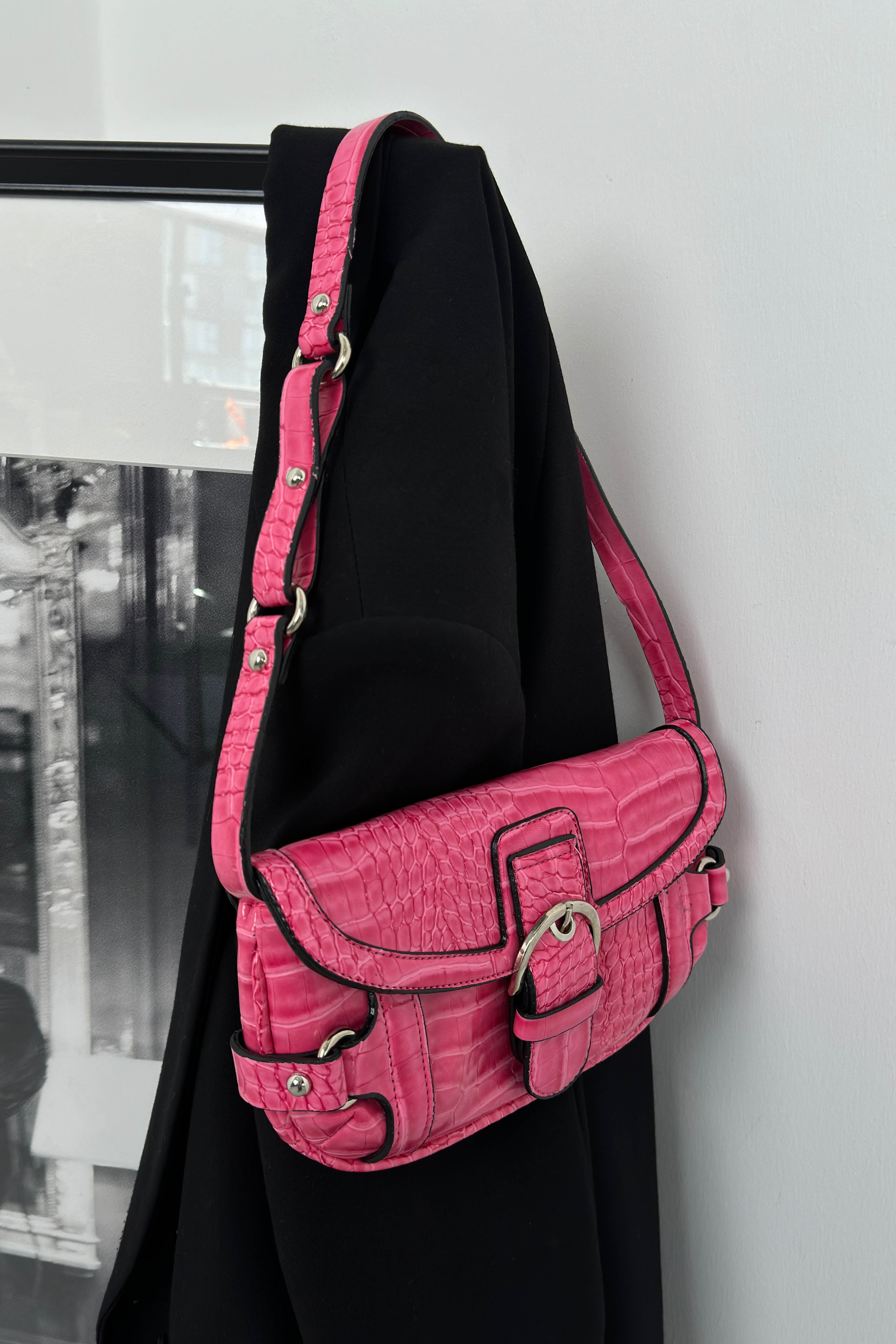Waistt Detail Pink Rugan Bag
