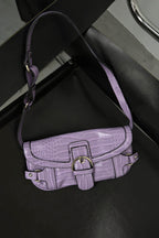 Waistt Detail Lila Rugan Bag