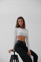 Belt Detail Black Casual Pants
