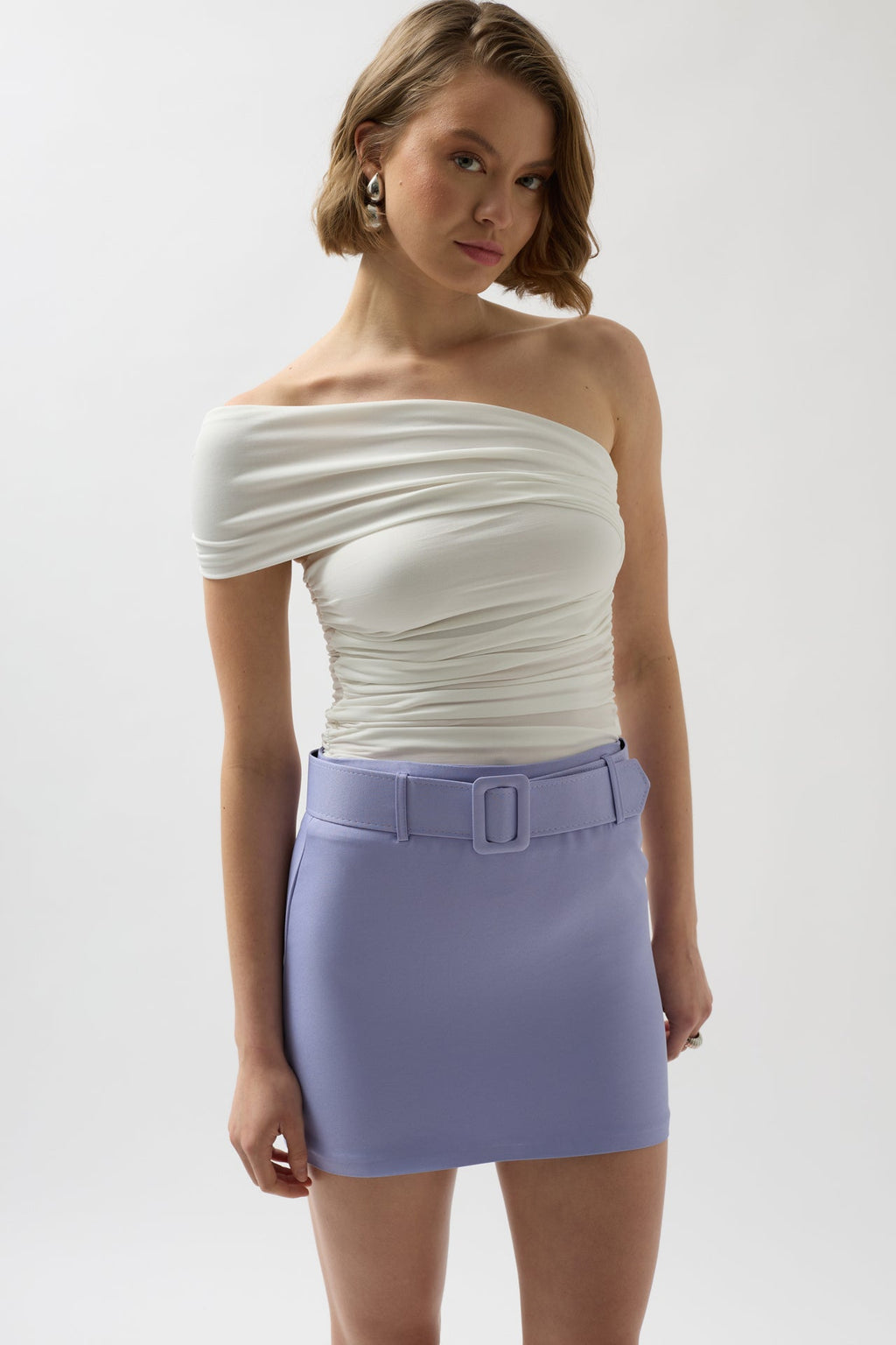 Waistted Lila Mini Skirt