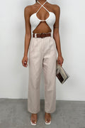 Waist Stone Palazzo Pants