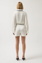 Kontur Detay Ecru Shorts