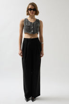 Denim Pocket Gray Vest