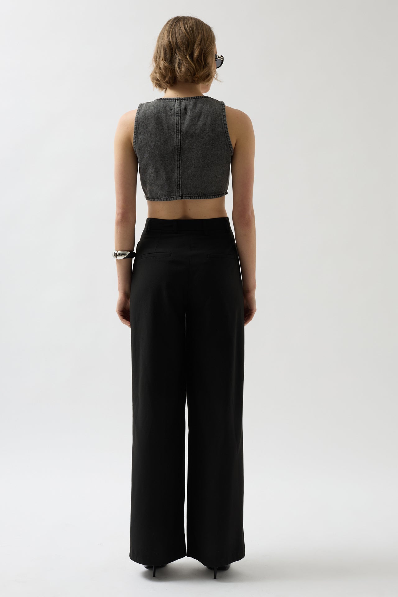 Denim Pocket Gray Vest