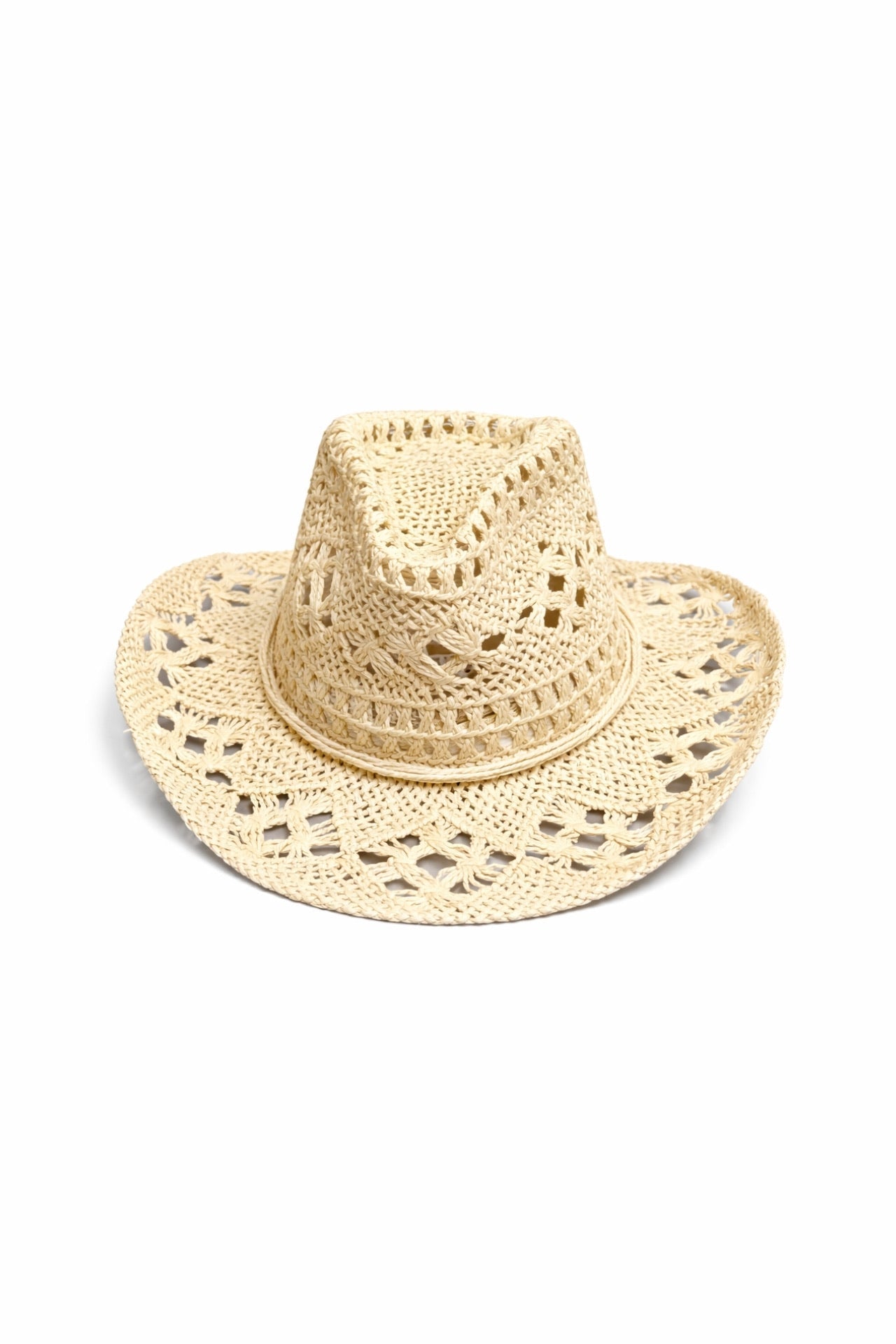Bow Detail Straw Beige Fedora Hat