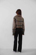 Fur-Lined Leather Smoke Coat