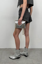 Lame Silver Zarf Bag