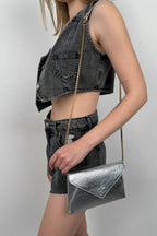 Lame Silver Zarf Bag