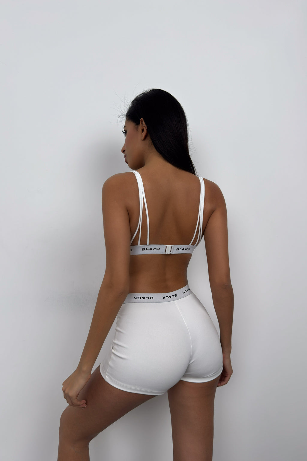 Elastic Detay White Sporcu Bra