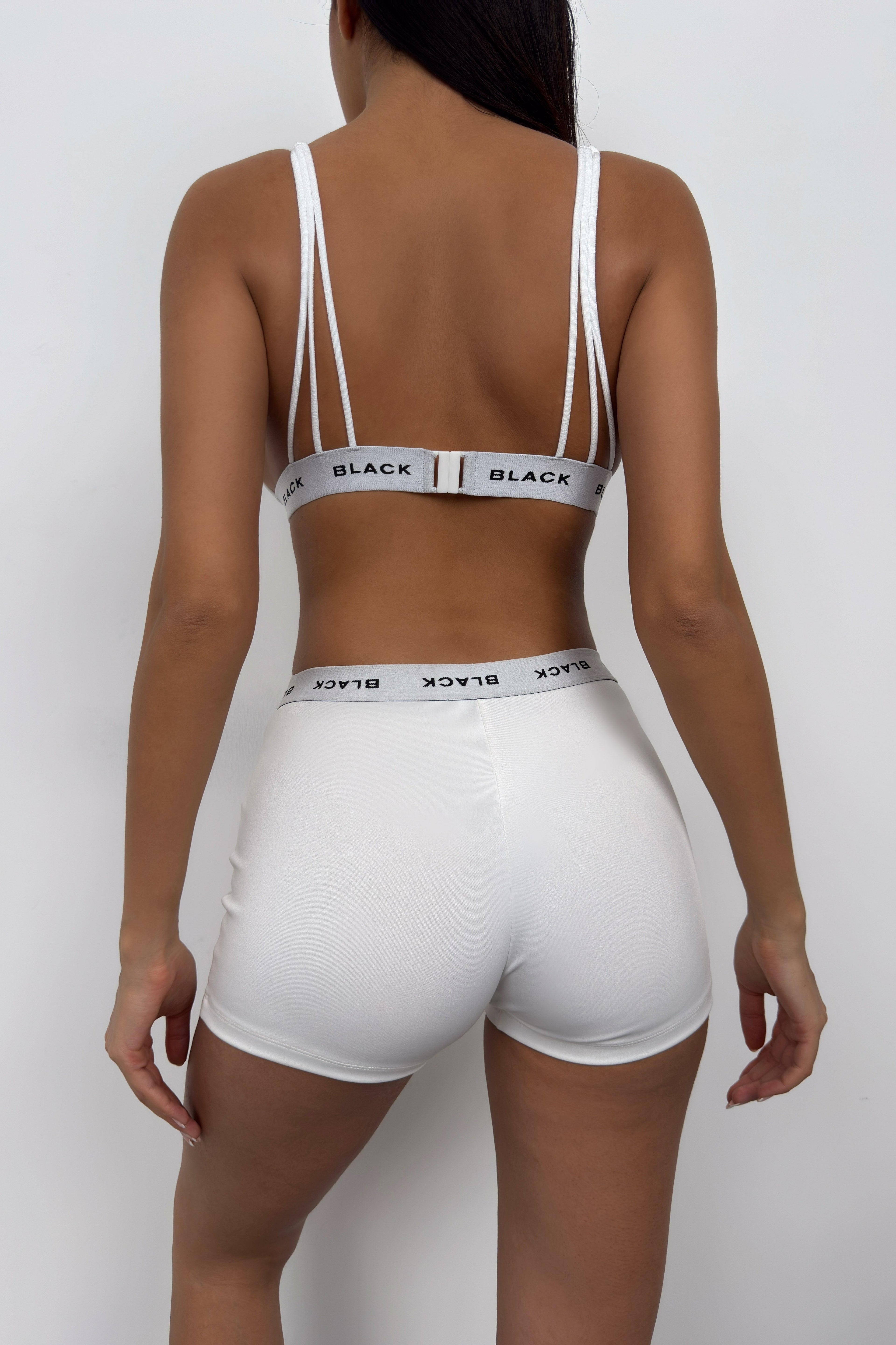 Elastic Detay White Sporcu Bra