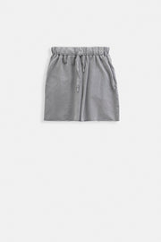 Laser Cut Lace Detail Gray Shorts