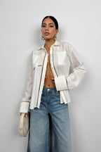 Laser Cut White Shirt