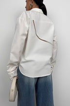 Laser Cut White Shirt