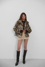 Leopardd Pattern Fur Coat