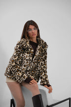 Leopardd Pattern Fur Coat