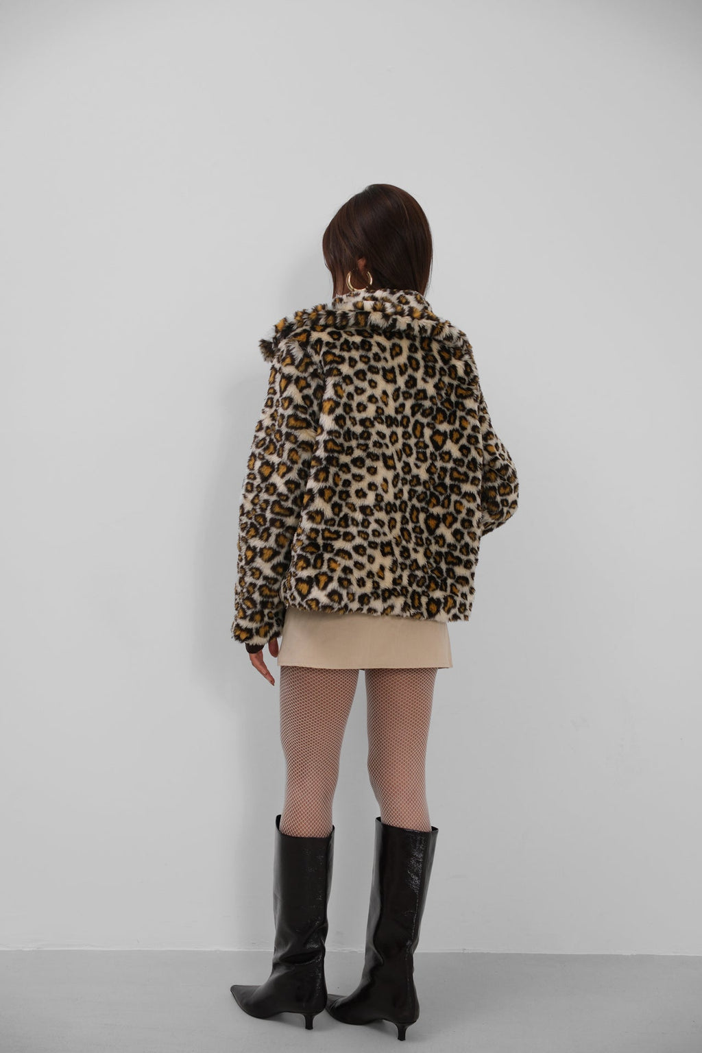 Leopardd Pattern Fur Coat