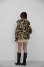 Leopardd Pattern Fur Coat