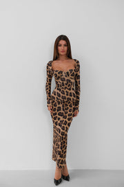 Leopard Patterned Globe Dress