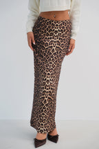 Leopard Print Maxi Skirt