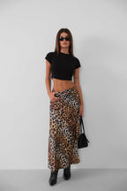 Leopardd Patterned Maxi Skirt