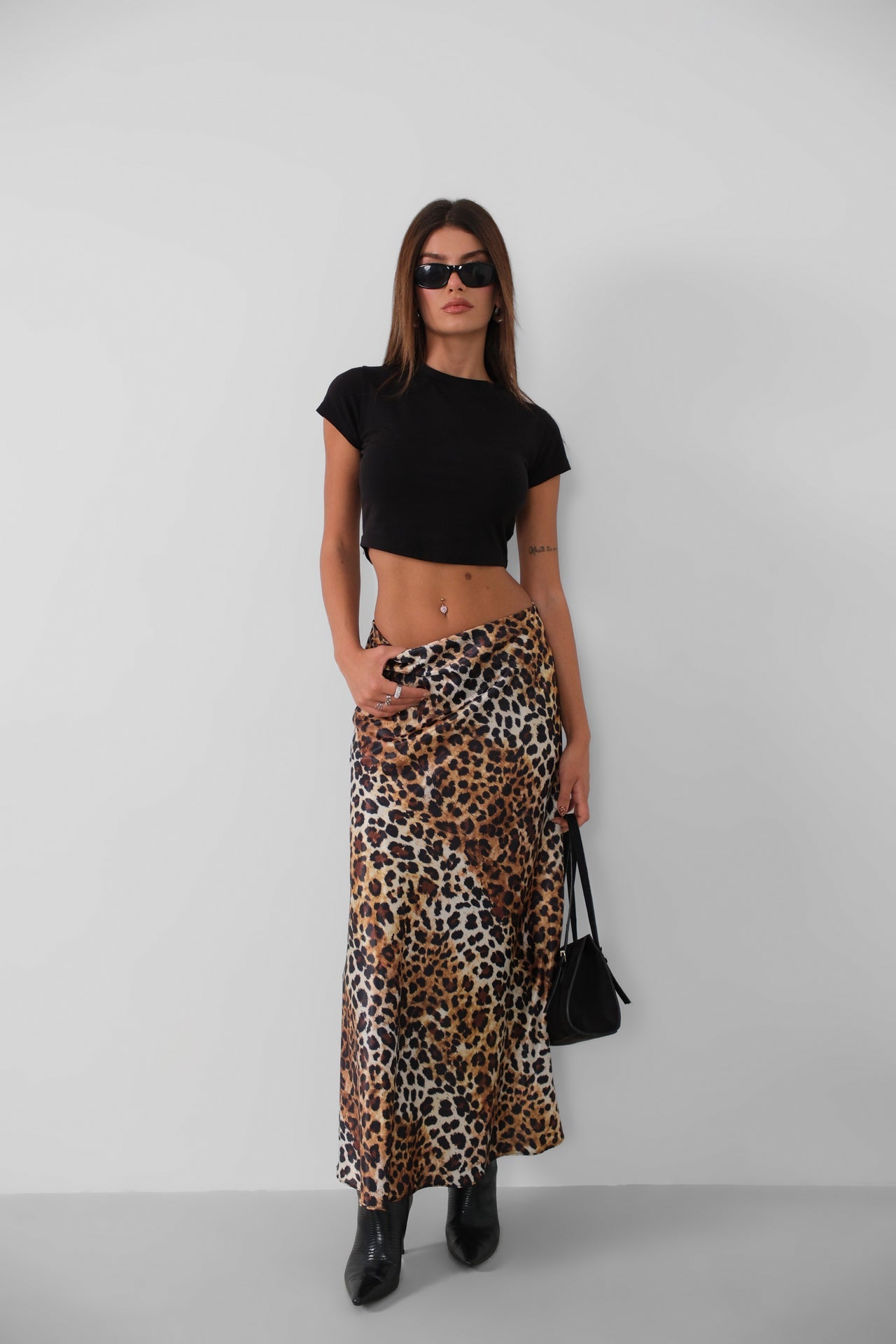 Leopardd Patterned Maxi Skirt