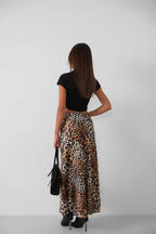 Leopardd Patterned Maxi Skirt
