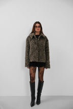Leopard Fur-Lined Jacket