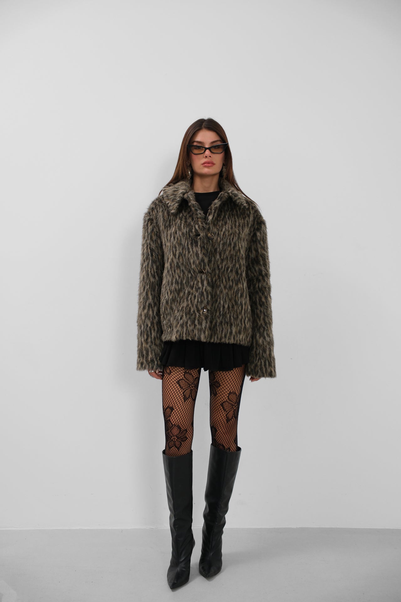 Leopard Fur-Lined Jacket