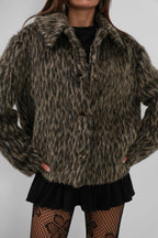 Leopard Fur-Lined Jacket