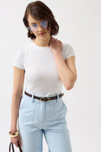 Stretch Basic White T-Shirt