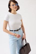 Stretch Basic White T-Shirt